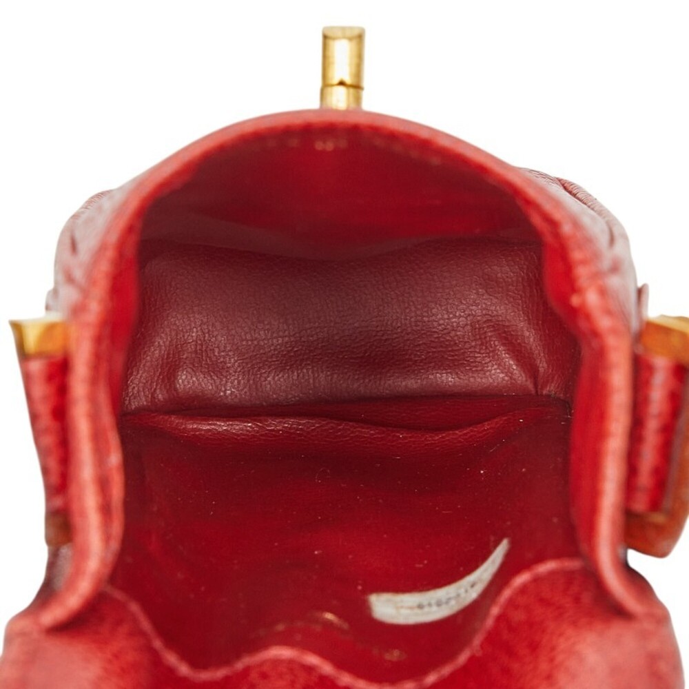 CHANEL Red Caviar Leather Logo Shoulder Bag - Picture 7 of 10